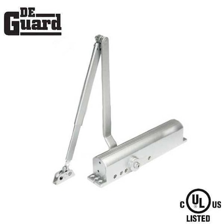 Deguard Hydraulic Door Closer Back Check With P.A Bracket Grade1- Satin Nickel (1-6) DDC8000-BC-SN